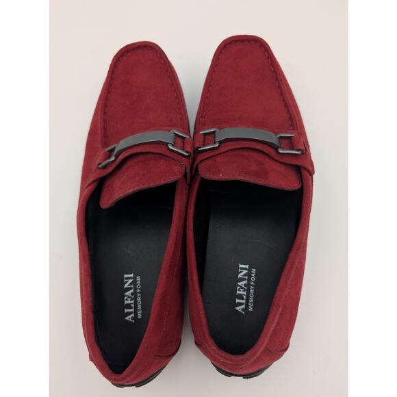 Alfani Egan Driving Men's Loafer Shoes Bit Buckle Square Toe Red Size US8.5M - Picture 7 of 9